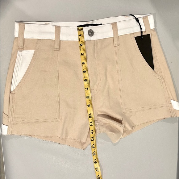 Hudson Jeans' Color Blocked Carpenter shorts w/raw hem - Picture 11 of 12